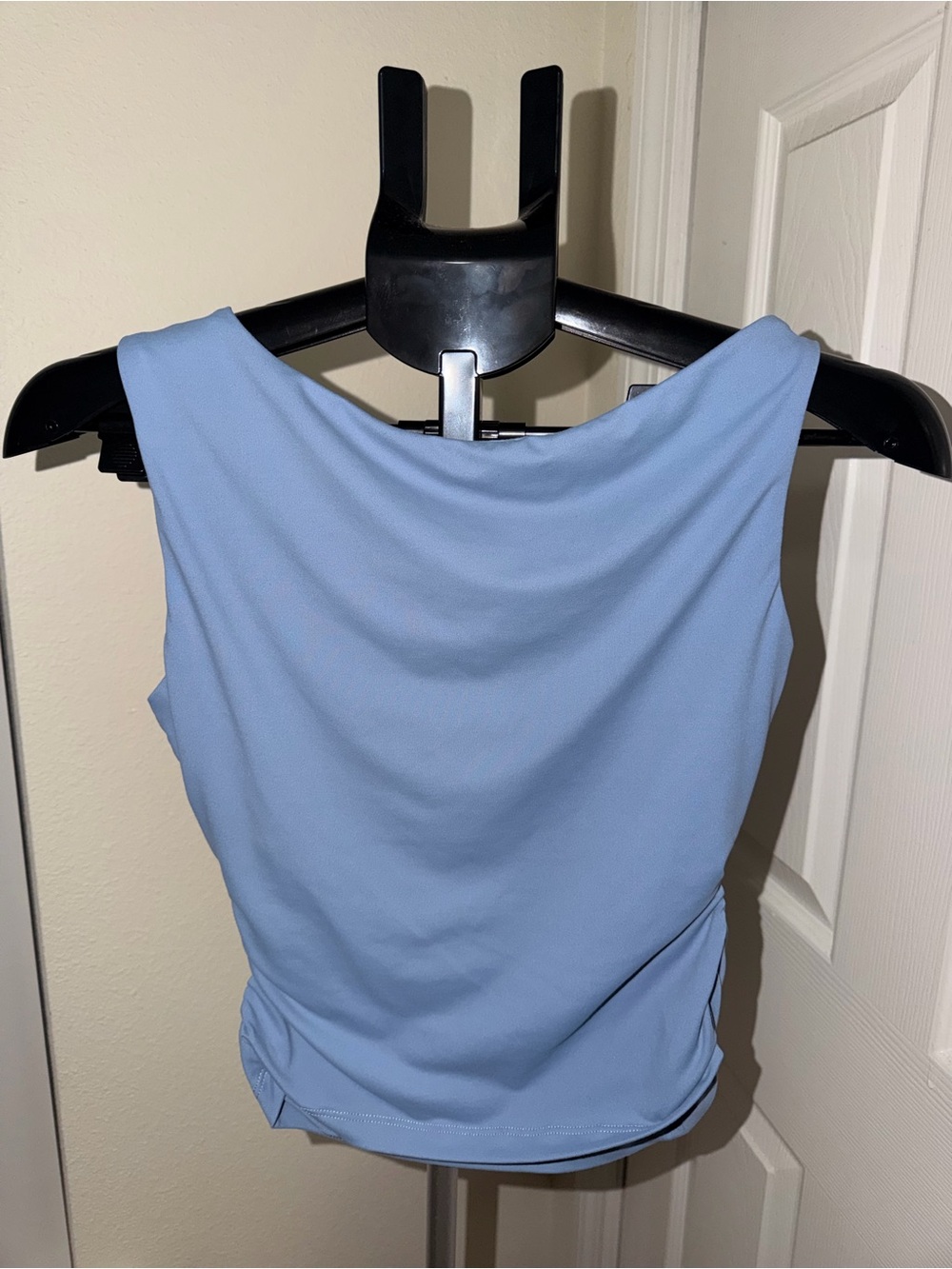 Light Blue Sleeveless Cropped Top